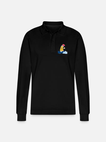 Pencil Snowboarder Snowboard - Polo à manches longues bio PREPSTER Stanley/Stella Unisexe - noir