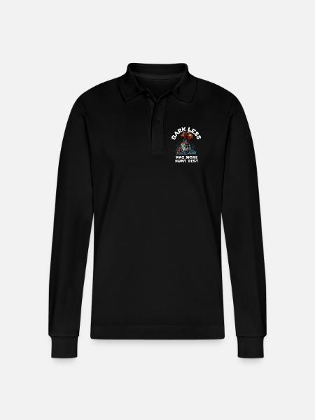 Jagdhund Jagdsaison Jäger Vierbeiner - Stanley/Stella Unisex Bio-Langarm-Poloshirt Prepster - Schwarz