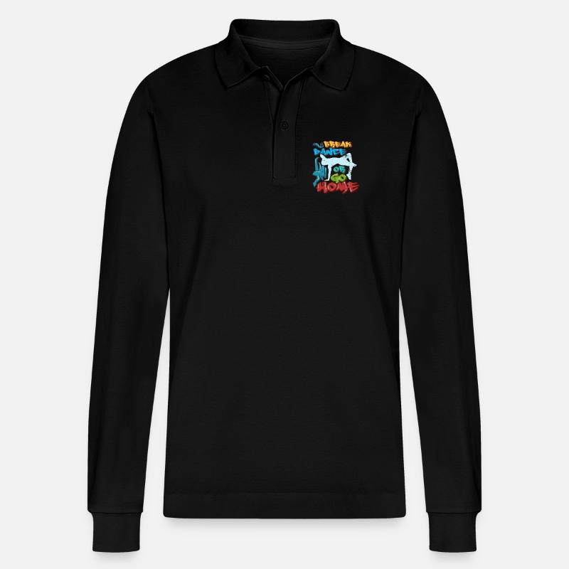 Break Dance Or Go Home - Stanley/Stella Unisex Bio-Langarm-Poloshirt Prepster - Schwarz