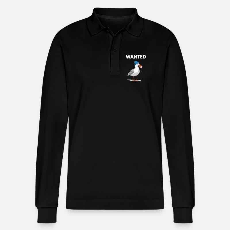 Gesucht Möwe Eiscreme Abenteuer - Polo à manches longues bio PREPSTER Stanley/Stella Unisexe - noir