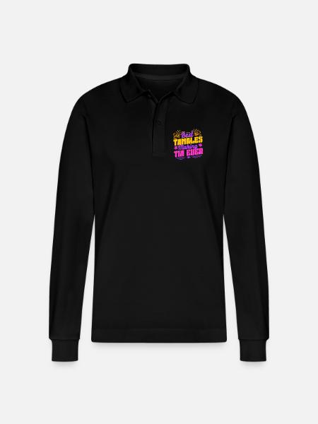 Tamale Best Tamales Making Tia Ever - Stanley/Stella Organic Unisex Long-Sleeved Polo Shirt Prepster - black