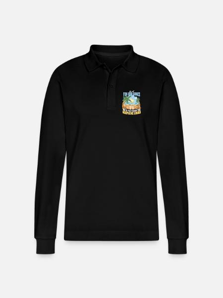 Bodyboarding Bodyboarder - Stanley/Stella Organic Unisex Long-Sleeved Polo Shirt Prepster - black