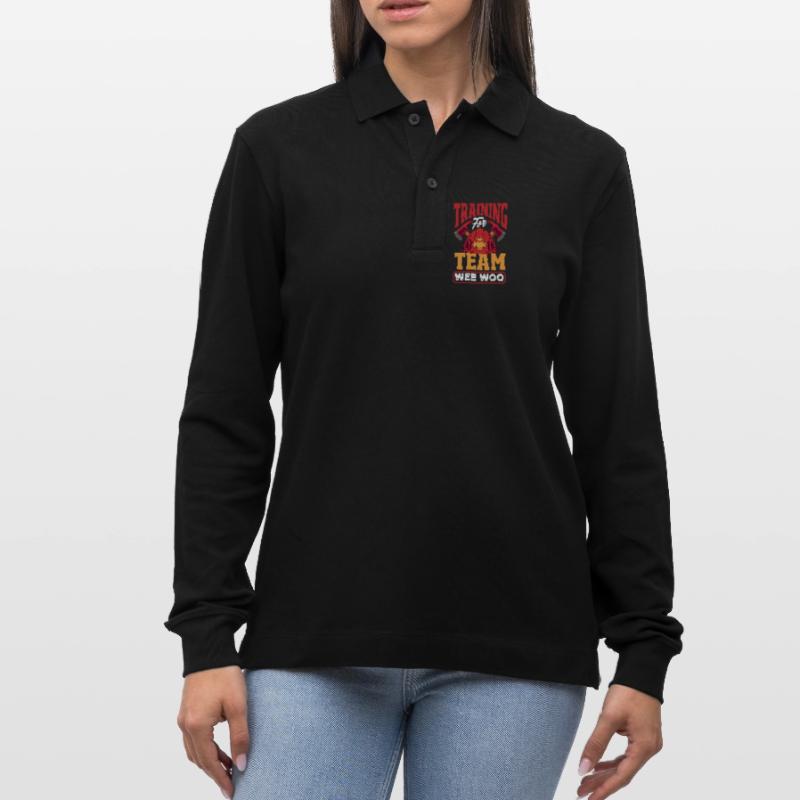 Wee Woo Squad Fire Tiny Firefighter Stanley/Stella Organic Unisex Long-Sleeved Polo Shirt Prepster