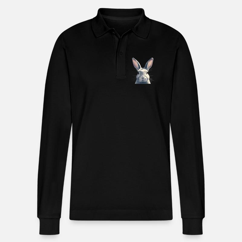 Lapin Lapin - Polo à manches longues bio PREPSTER Stanley/Stella Unisexe - noir