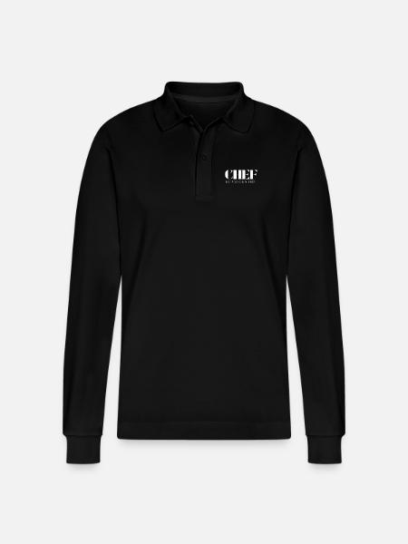 Chef Spruch Haltung schlägt trend - Stanley/Stella Organic Unisex Long-Sleeved Polo Shirt Prepster - black