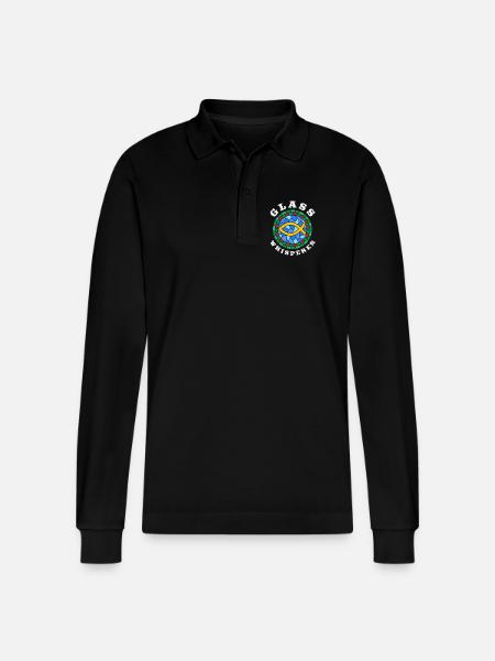 Buntglas-kunst Buntglas-künstler - Stanley/Stella Unisex Bio-Langarm-Poloshirt Prepster - Schwarz