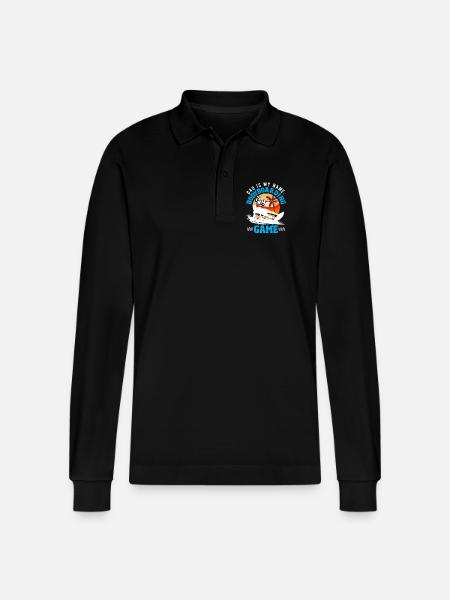 Surfing Surfboarder Bodyboarder - Stanley/Stella Organic Unisex Long-Sleeved Polo Shirt Prepster - black