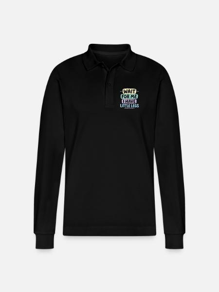 Cute Saying Humor Meme Funny Gift Idea - Stanley/Stella Organic Unisex Long-Sleeved Polo Shirt Prepster - black