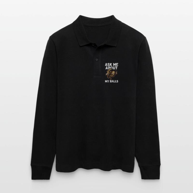 Königspython Schlangen Liebhaber Terrarium Python Stanley/Stella Unisex Bio-Langarm-Poloshirt Prepster
