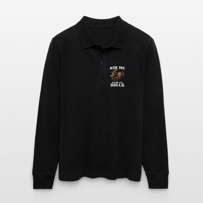 Königspython Schlangen Liebhaber Terrarium Python Stanley/Stella Unisex Bio-Langarm-Poloshirt Prepster
