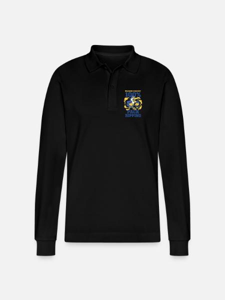 Wochenend-Vorhersage-Pack-Ripping-Karten-Sammler - Stanley/Stella Unisex Bio-Langarm-Poloshirt Prepster - Schwarz