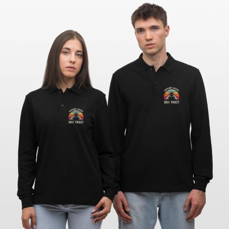 Computer Science Coder SUPPORT GESETZ ERST TICKET Stanley/Stella Unisex Bio-Langarm-Poloshirt Prepster