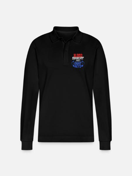 Marching band brass band - Stanley/Stella Organic Unisex Long-Sleeved Polo Shirt Prepster - black