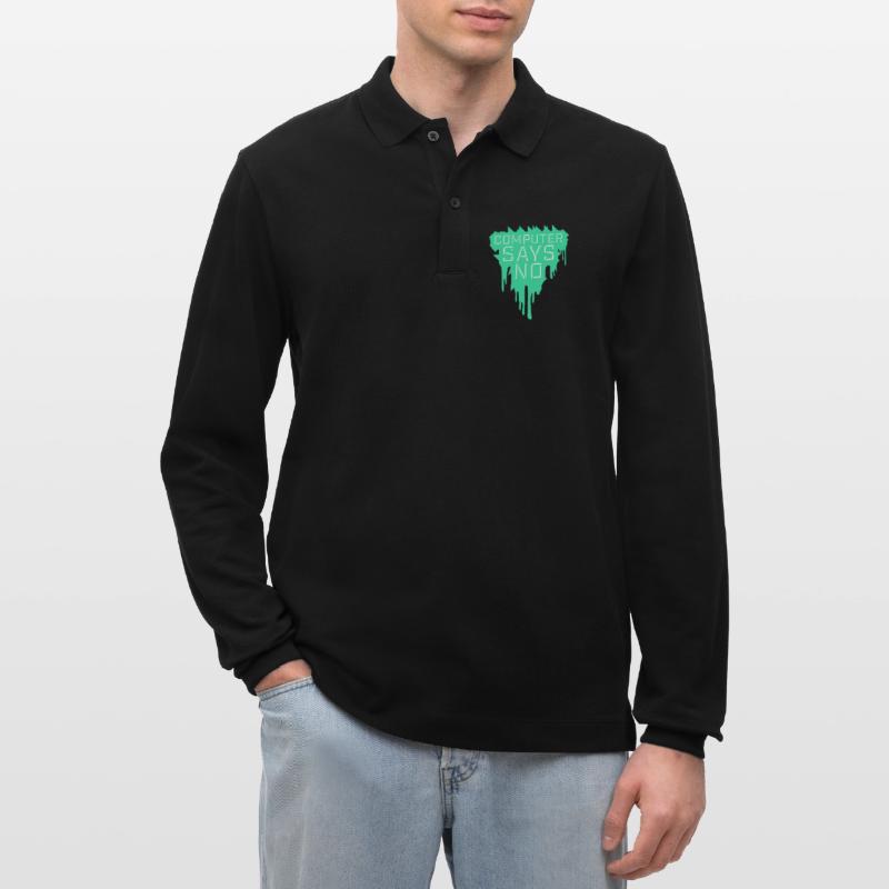 Computer Says No Funny Programmer Nerd Technique Stanley/Stella Organic Unisex Long-Sleeved Polo Shirt Prepster