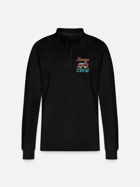 Tenerife Crew - Stanley/Stella Organic Unisex Long-Sleeved Polo Shirt Prepster - black