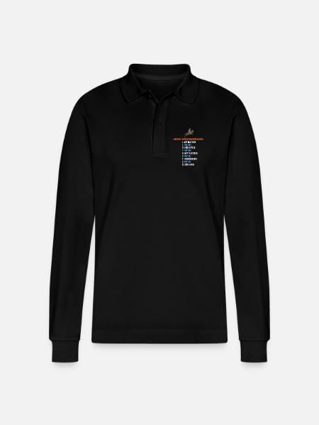 Mein Reit-Wochenende Zeitplan - Stanley/Stella Unisex Bio-Langarm-Poloshirt Prepster - Schwarz