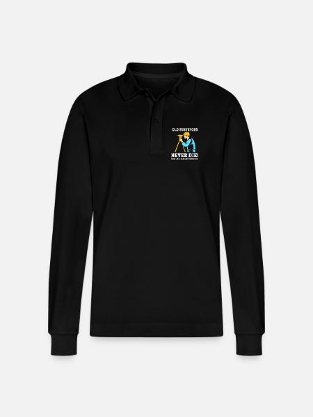 Surveyor - Stanley/Stella Organic Unisex Long-Sleeved Polo Shirt Prepster - black