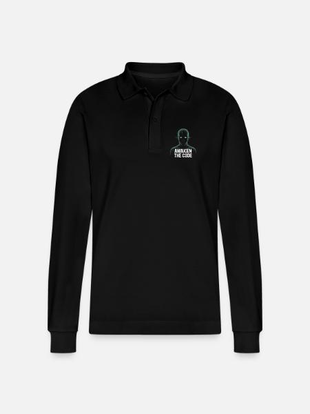Programmers – Coding Developers & Computer Scientists - Stanley/Stella Organic Unisex Long-Sleeved Polo Shirt Prepster - black