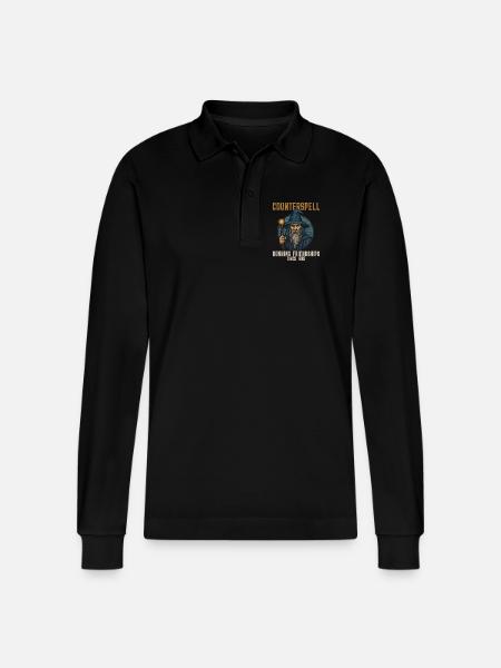 Counterspell Running Friendships Since 1993  - Stanley/Stella Unisex Bio-Langarm-Poloshirt Prepster - Schwarz
