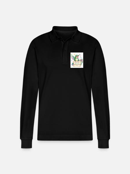 Hurra: Erster Kindergartenstart - Stanley/Stella Unisex Bio-Langarm-Poloshirt Prepster - Schwarz