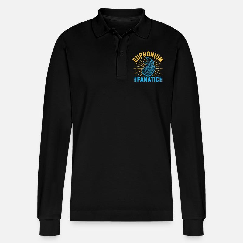 Euphonium Fanatic Baritone Marching Band - Stanley/Stella Unisex Bio-Langarm-Poloshirt Prepster - Schwarz