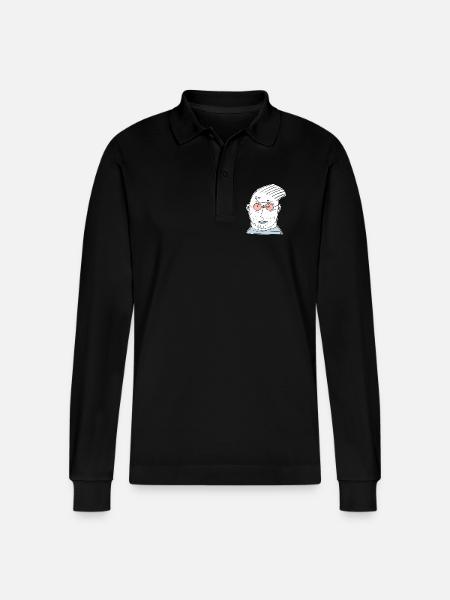 Radfahrer - Stanley/Stella Unisex Bio-Langarm-Poloshirt Prepster - Schwarz