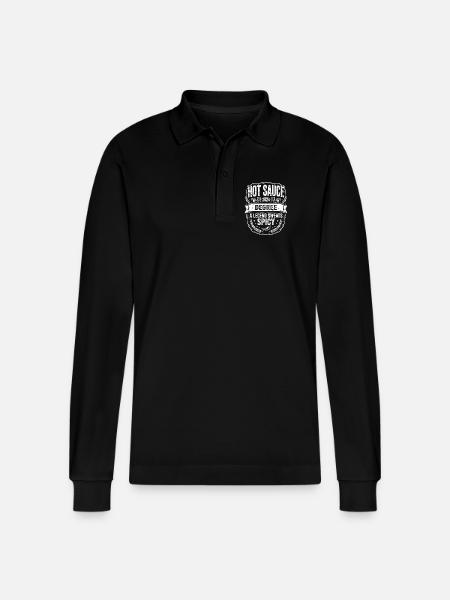 Hot Sauce Degree Spicy Legend - Stanley/Stella Organic Unisex Long-Sleeved Polo Shirt Prepster - black