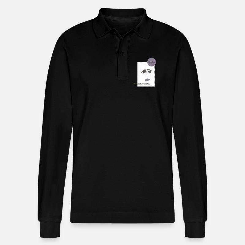 talk about feelings 1 - Stanley/Stella Unisex Bio-Langarm-Poloshirt Prepster - Schwarz