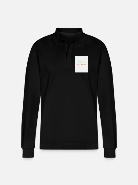 Be Your Own Vibe - Stanley/Stella Organic Unisex Long-Sleeved Polo Shirt Prepster - black