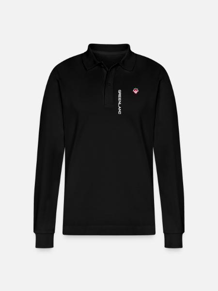 GREENLAND DENMARK | SINCE 1814 - Stanley/Stella Organic Unisex Long-Sleeved Polo Shirt Prepster - black