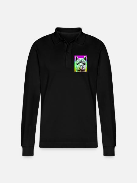 Alpaka - Stanley/Stella Unisex Bio-Langarm-Poloshirt Prepster - Schwarz