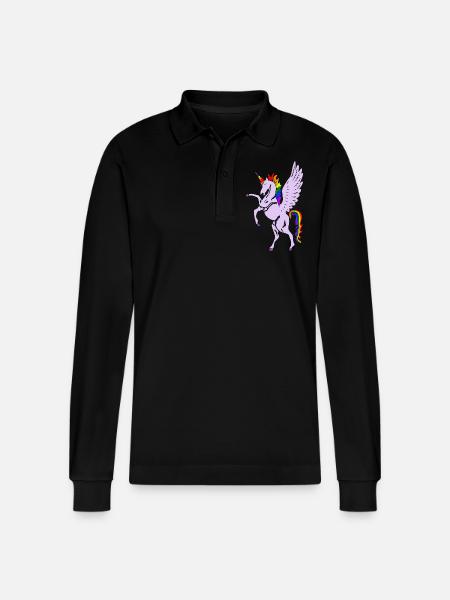 Licorne - Polo à manches longues bio PREPSTER Stanley/Stella Unisexe - noir