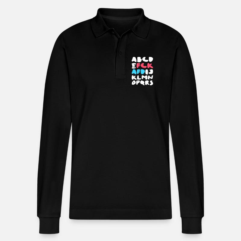 FCK AFD | Politisches Statement Design - Stanley/Stella Unisex Bio-Langarm-Poloshirt Prepster - Schwarz