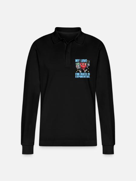 Matematico Il mio amore per la matematica è matematico - Polo a manica lunga ecologica unisex Prepster di Stanley/Stella - nero