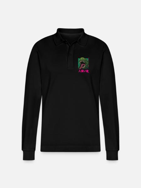 Monster Tokyo - Stanley/Stella Organic Unisex Long-Sleeved Polo Shirt Prepster - black