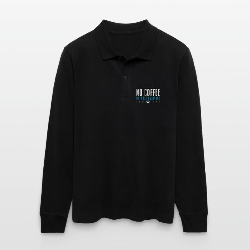 Data Analyst No Coffee No Programmer Coffee Lover Stanley/Stella Unisex Bio-Langarm-Poloshirt Prepster