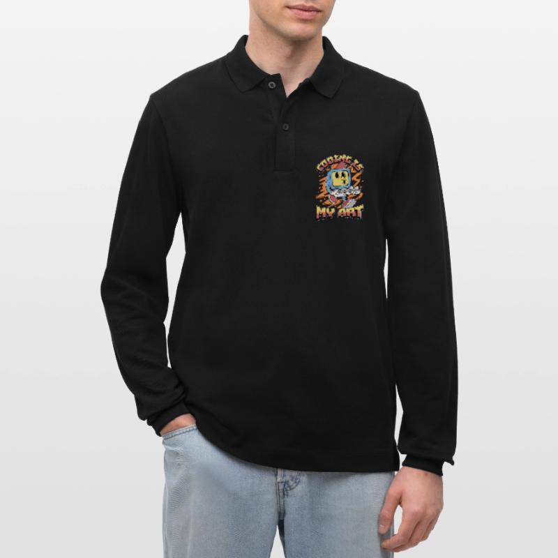 Coder Coding Is My Art Software Engineering Coders Stanley/Stella Unisex Bio-Langarm-Poloshirt Prepster