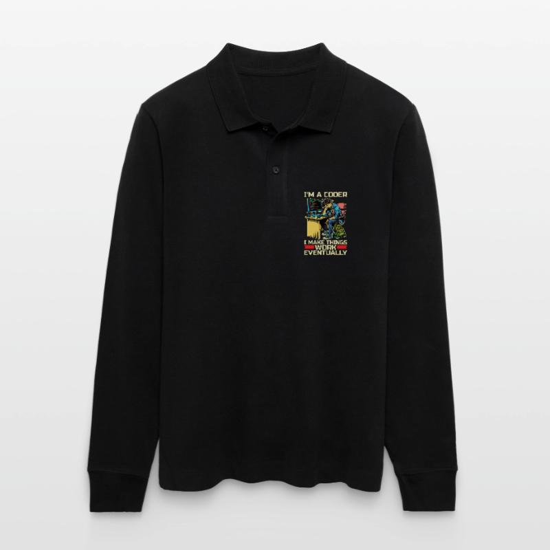 I'm A Coder I Make Things Work Developer Coders Stanley/Stella Organic Unisex Long-Sleeved Polo Shirt Prepster