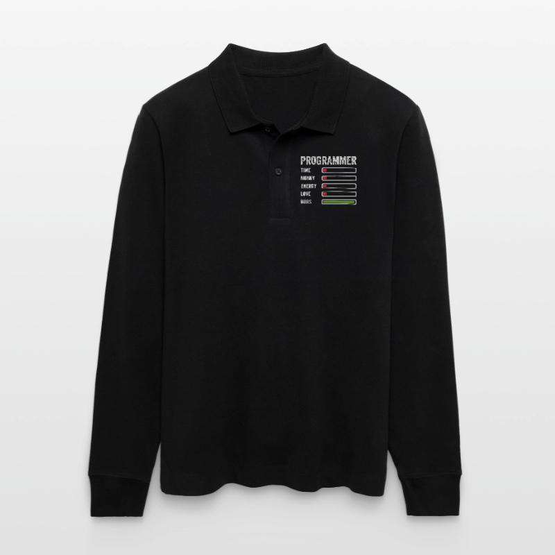 Developer Humor Programmer Coder Stanley/Stella Organic Unisex Long-Sleeved Polo Shirt Prepster