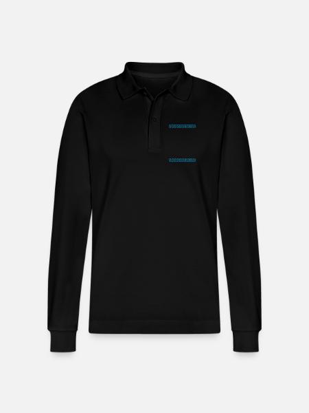 Greek ornament - Stanley/Stella Organic Unisex Long-Sleeved Polo Shirt Prepster - black