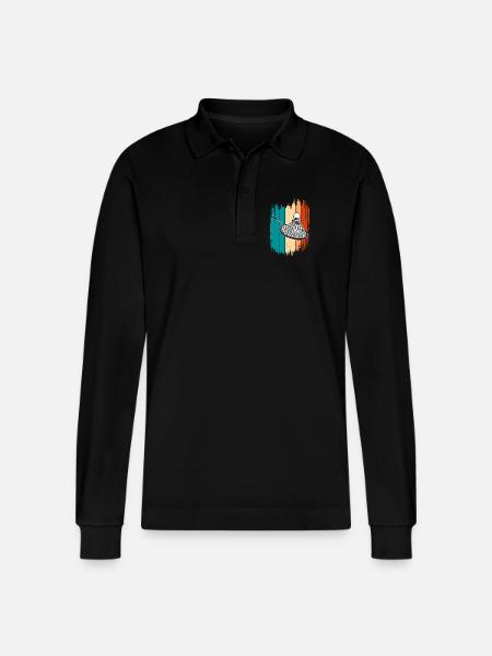 Badminton - Stanley/Stella Unisex Bio-Langarm-Poloshirt Prepster - Schwarz