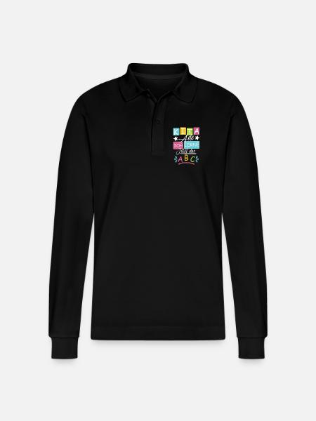 Daycare graduates 2026 - Stanley/Stella Organic Unisex Long-Sleeved Polo Shirt Prepster - black