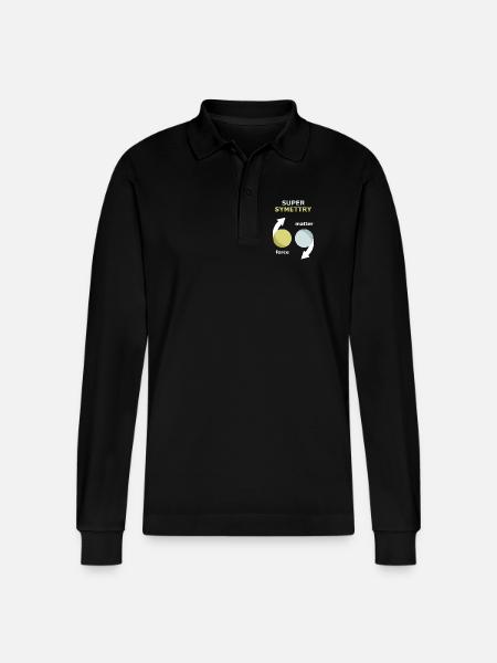 Theory of supersymmetry - Stanley/Stella Organic Unisex Long-Sleeved Polo Shirt Prepster - black