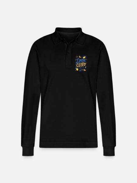 Limoncello - La dolce vita - Stanley/Stella Unisex Bio-Langarm-Poloshirt Prepster - Schwarz
