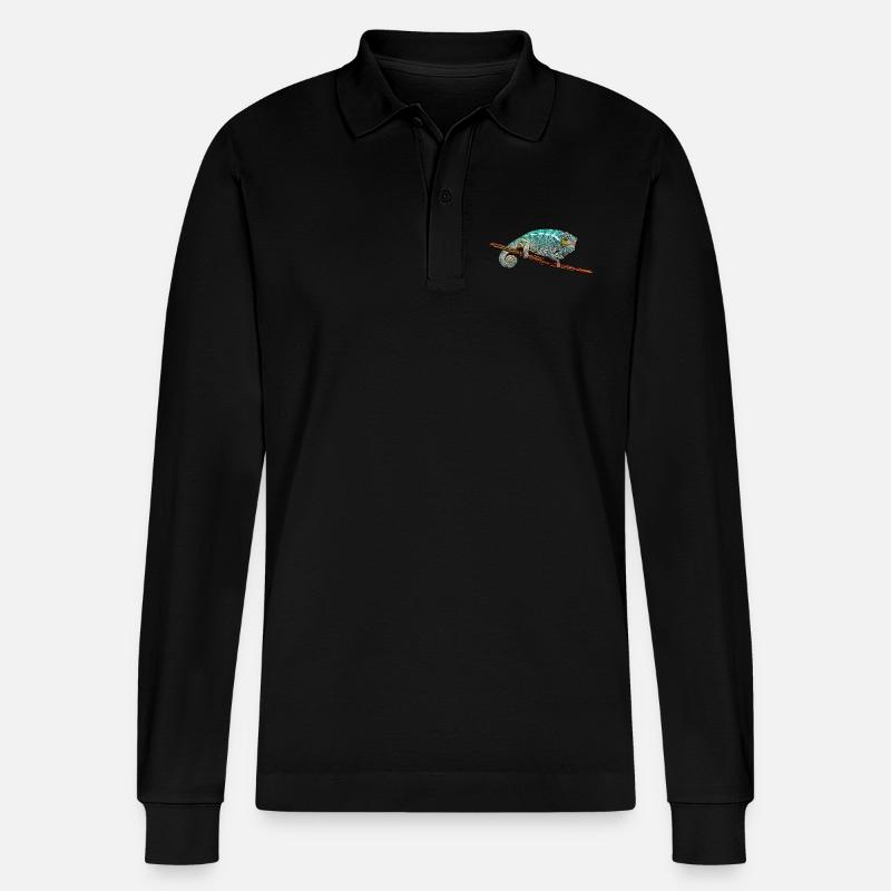 Chamäleon - Stanley/Stella Unisex Bio-Langarm-Poloshirt Prepster - Schwarz