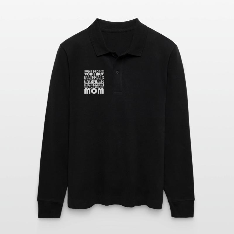 Materials Engineer Materials Engineer Mom Stanley/Stella Organic Unisex Long-Sleeved Polo Shirt Prepster