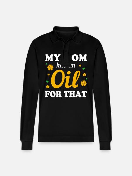 Essential oil - Stanley/Stella Organic Unisex Long-Sleeved Polo Shirt Prepster - black