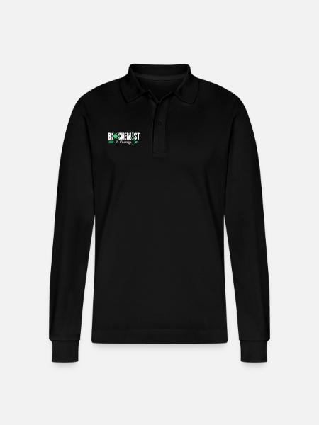 Biochemist In Training - Stanley/Stella Organic Unisex Long-Sleeved Polo Shirt Prepster - black