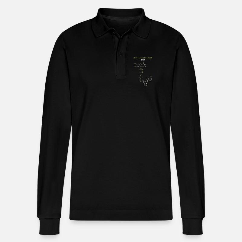 ADF Flavin-Adenin-Cofaktor - Stanley/Stella Unisex Bio-Langarm-Poloshirt Prepster - Schwarz