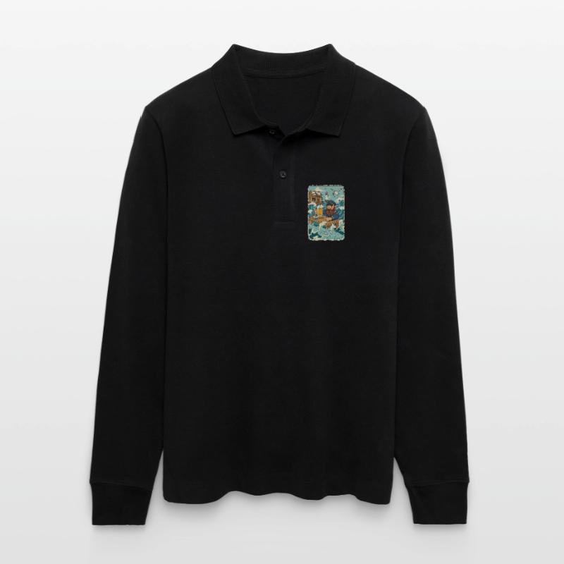 Last North Sea pub Stanley/Stella Organic Unisex Long-Sleeved Polo Shirt Prepster